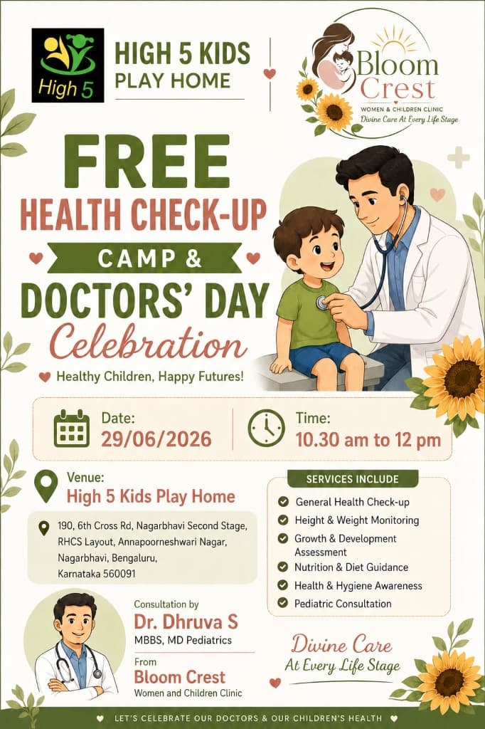 Free Health Check-Up Camp & Doctors' Day Celebration poster